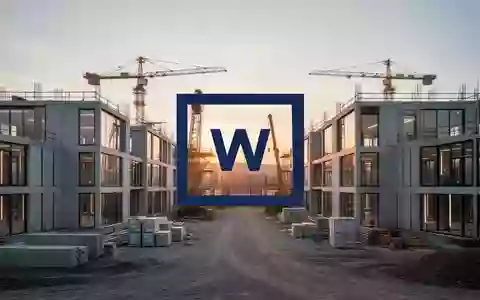 Moderne modulare Bürogebäude auf einer Baustelle bei Sonnenaufgang als Symbol für wirtschaftliches Wachstum. - Foto: über boerse-global.de