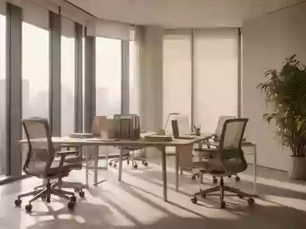Ein heller, modern gestalteter Büroraum mit ergonomischen Möbeln und natürlichem Tageslicht. - Foto: über boerse-global.de