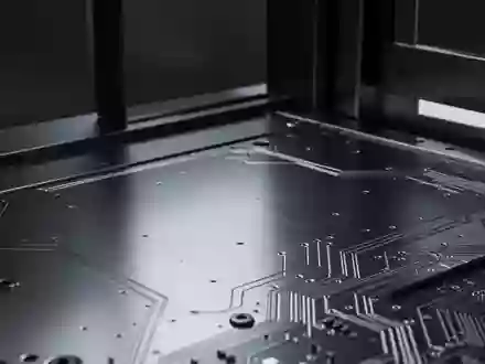 Ein minimalistischer Arbeitsplatz für Computerkomponenten mit gebürsteten Metalloberflächen und industriellem Design. - Foto: über boerse-global.de
