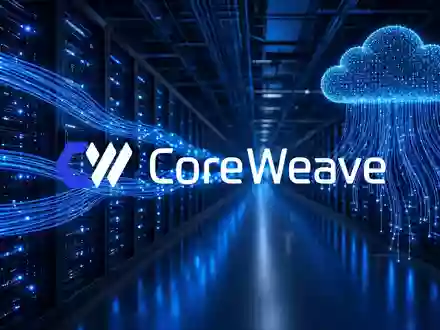 Modernes Rechenzentrum mit leuchtenden Glasfaserkabeln und atmosphärischer Beleuchtung als Symbol für Cloud-Infrastruktur. - Foto: über boerse-global.de