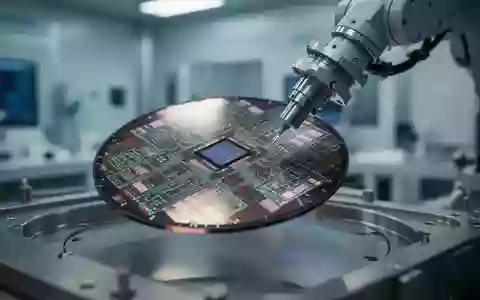 Ein hochmoderner Silizium-Wafer in einer automatisierten Fertigungsumgebung einer Halbleiterfabrik. - Foto: über boerse-global.de