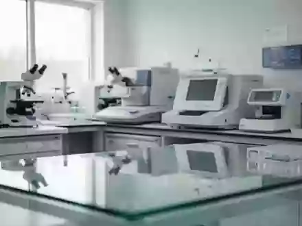 Ein klinisches Labor mit medizinischen Diagnosegeräten in einer sterilen und minimalistischen Umgebung. - Foto: über boerse-global.de