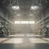 Leere, moderne Industriehalle einer Automobilfabrik mit hohen Decken und Stahlkonstruktionen bei natürlichem Lichteinfall. - Foto: über boerse-global.de