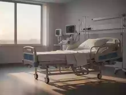 Ein leeres, ordentlich gemachtes Krankenhausbett in einem hellen, modernen Krankenzimmer bei natürlichem Morgenlicht. - Foto: über boerse-global.de