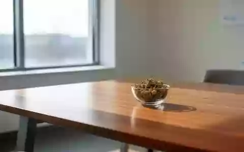Ein minimalistisch eingerichteter Forschungsraum mit getrockneten Heilkräutern auf einem Holztisch in natürlichem Licht. - Foto: über boerse-global.de
