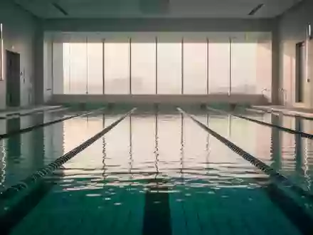 Ein ruhiges, minimalistisches Schwimmbecken in einer modernen Sportanlage bei natürlichem Licht. - Foto: über boerse-global.de