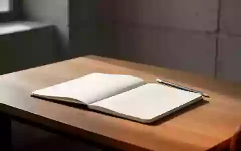 Ein minimalistischer Arbeitsplatz mit einem leeren Notizbuch und einem Bleistift in einem lichtdurchfluteten, ruhigen Raum. - Foto: über boerse-global.de