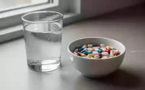 Nahaufnahme von medizinischen Tabletten und Kapseln in einer Keramikschale auf einer Steinoberfläche bei Tageslicht. - Foto: über boerse-global.de