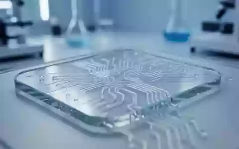 Ein hochmoderner Mikrofluidik-Chip in einer sterilen Laborumgebung unter klinischem Licht. - Foto: über boerse-global.de