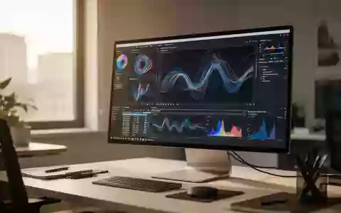 Ein moderner Arbeitsplatz mit einem Computerbildschirm, auf dem Videobearbeitungssoftware für digitale Medien zu sehen ist. - Foto: über boerse-global.de