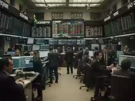 Geschäftiges Treiben an der brasilianischen Börse in São Paulo mit einer Atmosphäre wirtschaftlicher Anspannung. - Foto: über boerse-global.de