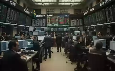 Geschäftiges Treiben an der brasilianischen Börse in São Paulo mit einer Atmosphäre wirtschaftlicher Anspannung. - Foto: über boerse-global.de