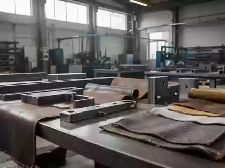 Nahaufnahme von industriellen Schutzmaterialien und Stoffproben auf einem aufgeräumten Werktisch in einer Werkstatt. - Foto: über boerse-global.de