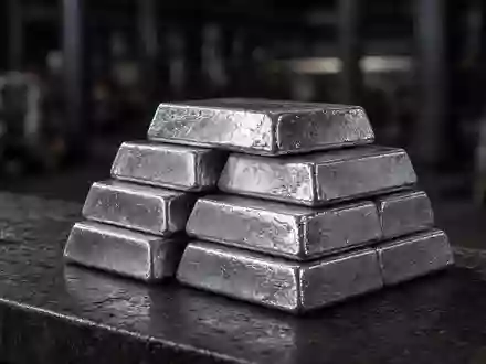 Stapel aus physischen Silberbarren auf einem dunklen, industriellen Untergrund bei natürlichem Licht. - Foto: über boerse-global.de