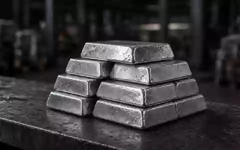 Stapel aus physischen Silberbarren auf einem dunklen, industriellen Untergrund bei natürlichem Licht. - Foto: über boerse-global.de