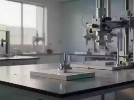 Ein minimalistisches, modernes Ingenieurlabor mit präzisen Testgeräten in neutralem, natürlichem Licht. - Foto: über boerse-global.de