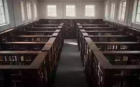 Ein stiller, minimalistischer Archivraum einer wissenschaftlichen Bibliothek mit hohen Holzregalen und natürlichem Lichteinfall. - Foto: über boerse-global.de