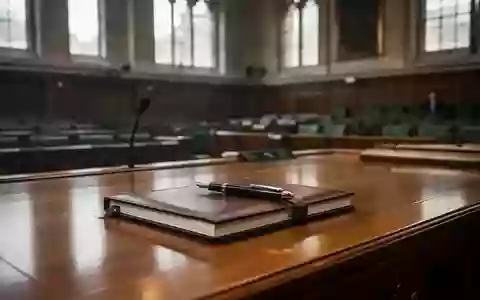Ein hölzernes Pult in einem britischen Parlamentssaal mit Notizbuch und Füllfederhalter bei natürlichem Lichteinfall. - Foto: über boerse-global.de
