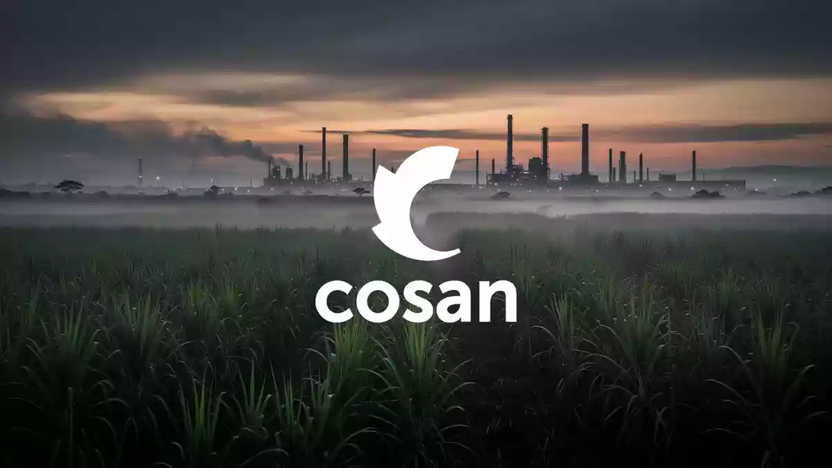 Düstere, neblige Agrarlandschaft mit industriellen Silhouetten als Symbol für Marktdruck und wirtschaftliche Unsicherheit. Illustration mit AI erstellt.