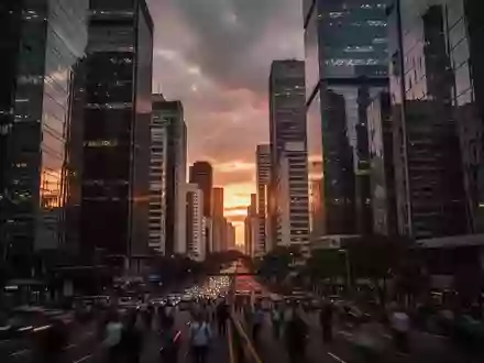 Blick auf moderne Wolkenkratzer im Finanzviertel von São Paulo bei Dämmerung. - Foto: über boerse-global.de