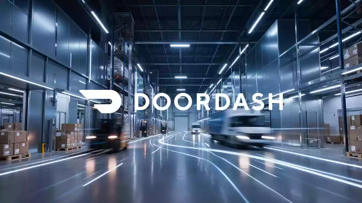 Abstrakte Darstellung von Logistik und E-Commerce in einem modernen, professionellen Geschäftsumfeld. Illustration mit AI erstellt.