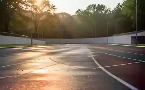 Eine moderne, leere Laufbahn im Freien bei Sonnenaufgang, die eine sportliche Umgebung symbolisiert. - Foto: über boerse-global.de