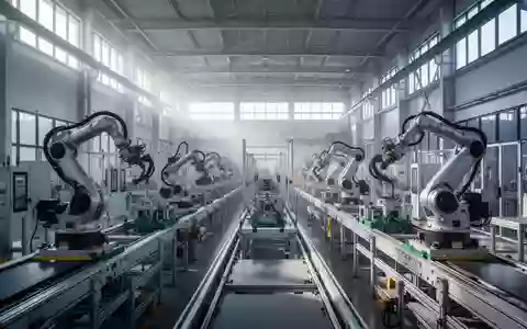 Eine moderne, weitläufige Industriehalle mit Fertigungsanlagen und Robotern in einer sachlichen, hellen Umgebung. - Foto: über boerse-global.de