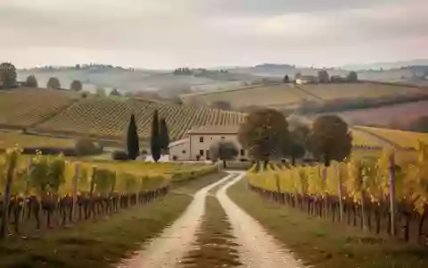 Weite Agrarlandschaft mit Feldern und Weinbergen in einer norditalienischen Region bei bewölktem Himmel. - Foto: über boerse-global.de