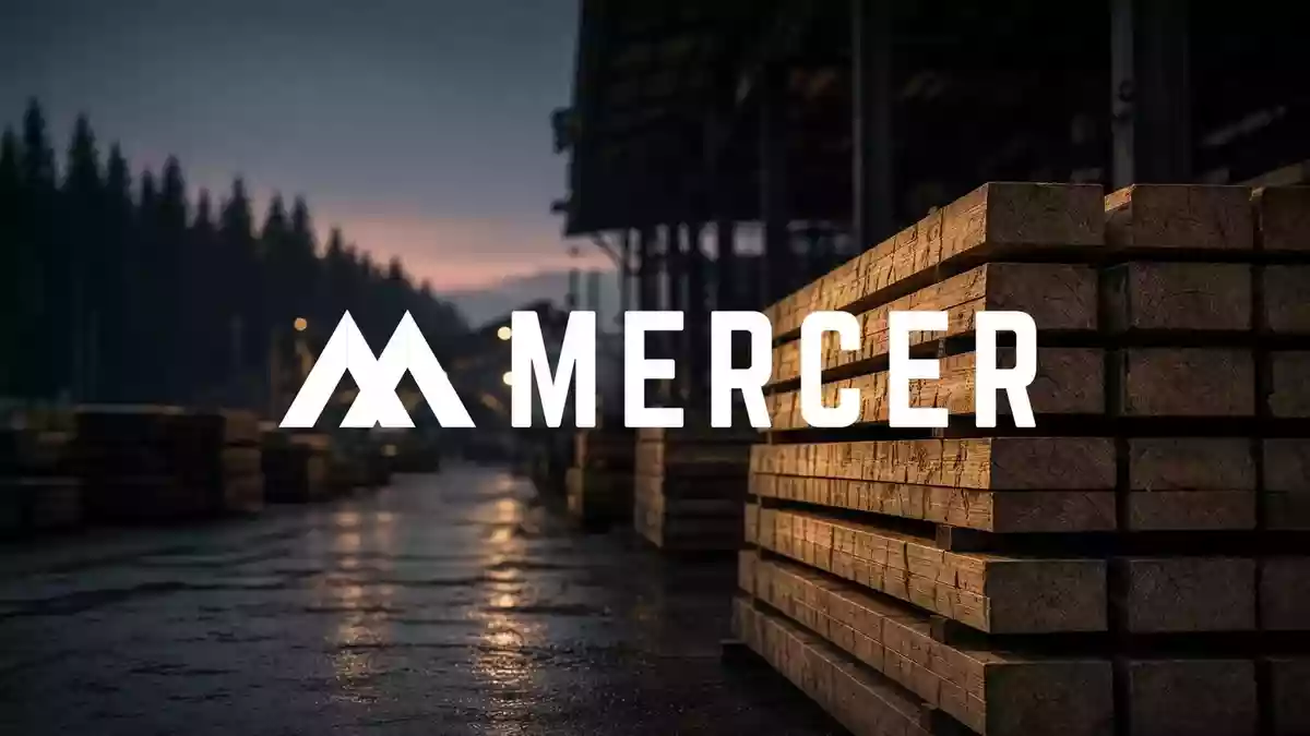 Mercer International Illustration mit AI erstellt.
