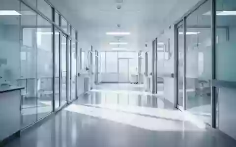 Ein heller, steriler Klinikflur mit modernen architektonischen Linien und natürlichem Lichteinfall. - Foto: über boerse-global.de