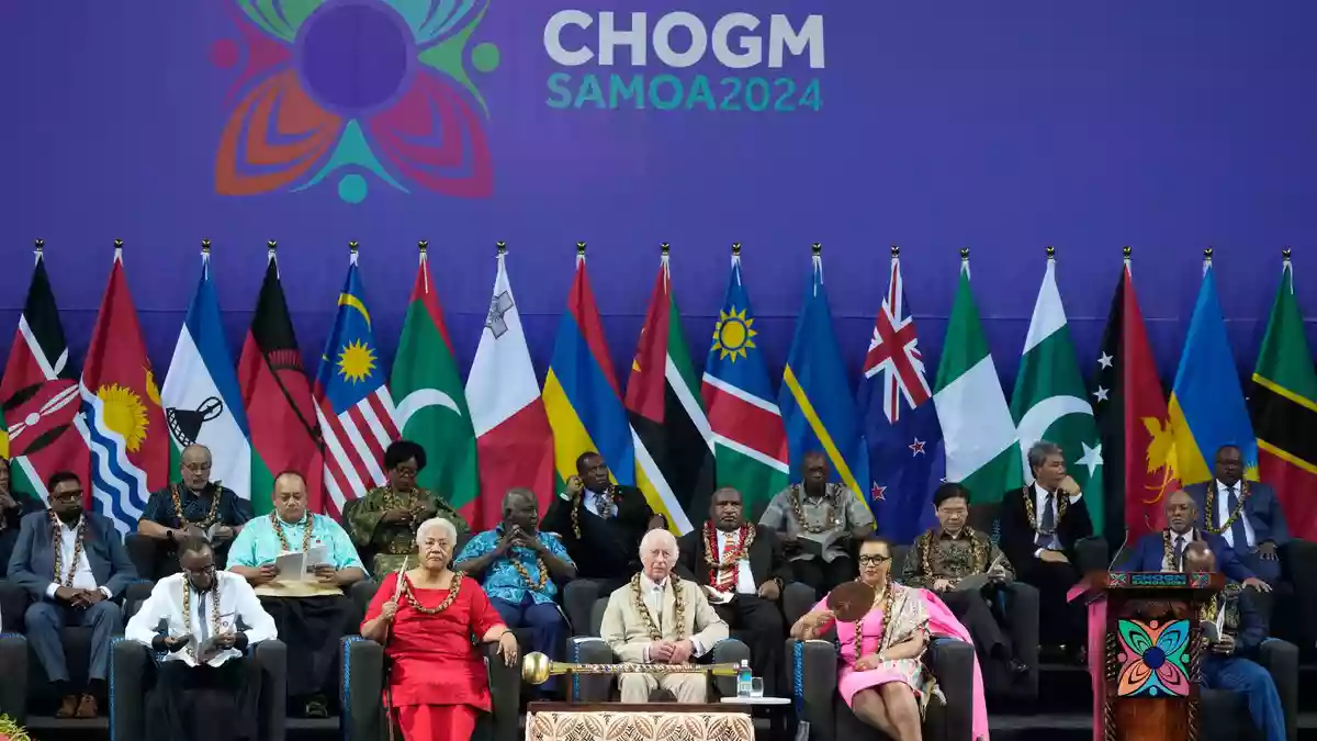 2024 trafen sich die Commonwealth-Regierungschefs in Samoa. (Archivbild) - Bild: Rick Rycroft/AP POOL/dpa
