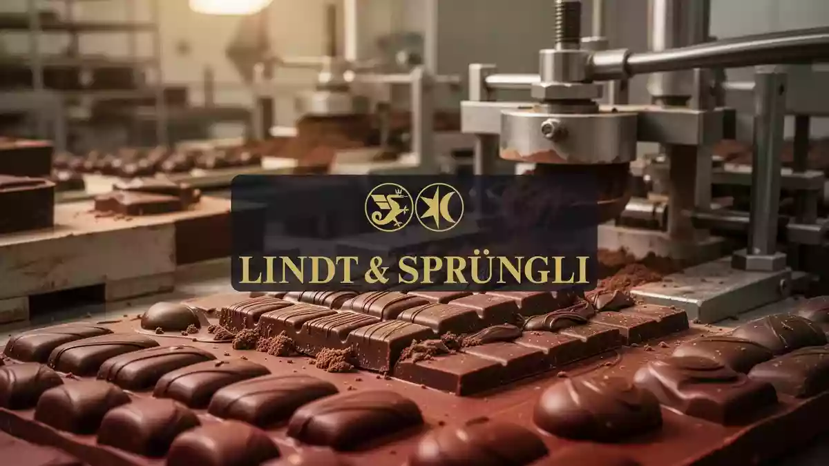Hochwertige Schokoladenproduktion in einer professionellen Manufaktur mit Fokus auf Stabilität und Handwerkskunst. Illustration mit AI erstellt.