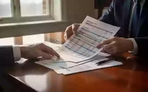 Hände beim Prüfen von Finanzdokumenten an einem Schreibtisch in einem professionellen Büro. - Foto: über boerse-global.de