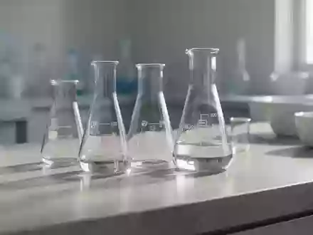 Eine sterile Laborumgebung mit Glasgefäßen auf einer hellen Steinoberfläche bei natürlichem Lichteinfall. - Foto: über boerse-global.de