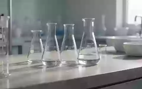 Eine sterile Laborumgebung mit Glasgefäßen auf einer hellen Steinoberfläche bei natürlichem Lichteinfall. - Foto: über boerse-global.de
