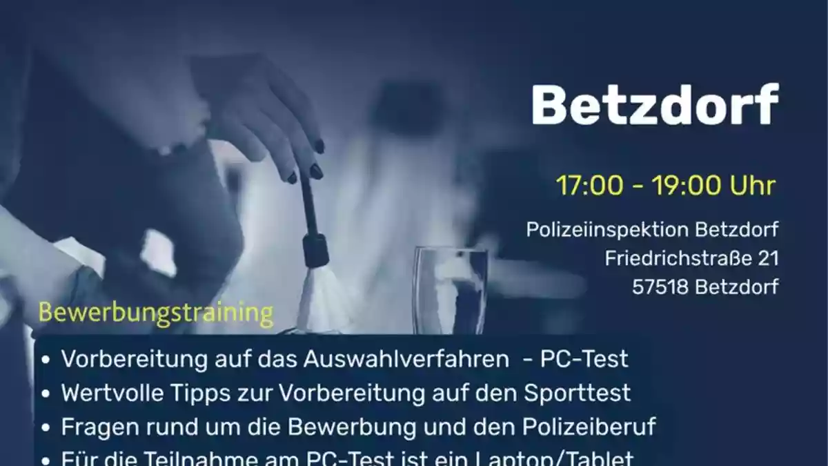 POL-PDNR: Crime Night - Trainiere mit der Polizei Betzdorf für den Einstellungstest der Polizei Rheinland-Pfalz - Bild: presseportal.de