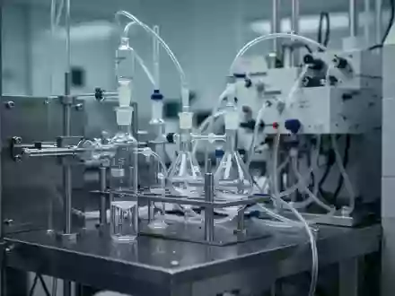 Laborapparatur für die pharmazeutische Analytik mit gläsernen Bauteilen und Edelstahlkomponenten in einer sterilen Umgebung - Foto: über boerse-global.de