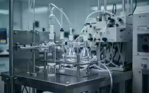 Laborapparatur für die pharmazeutische Analytik mit gläsernen Bauteilen und Edelstahlkomponenten in einer sterilen Umgebung - Foto: über boerse-global.de