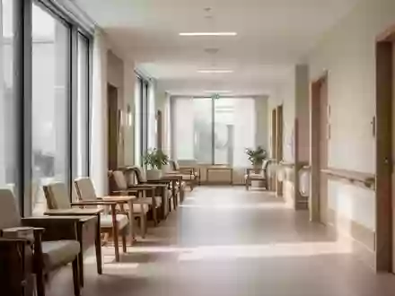 Ein heller, moderner Flurbereich in einer Pflegeeinrichtung mit minimalistischer Architektur und natürlichem Lichteinfall. - Foto: über boerse-global.de