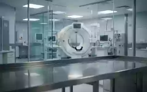 Steriler Krankenhaus-Laborraum mit moderner medizinischer Bildgebungsausrüstung im Hintergrund - Foto: über boerse-global.de