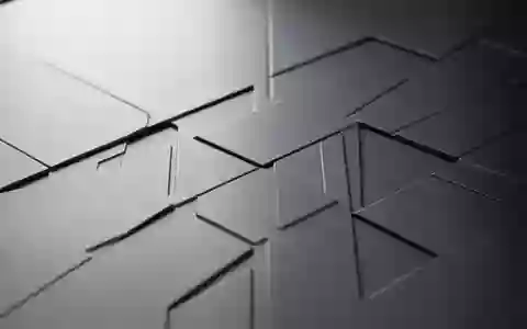 Abstrakte geometrische Muster auf einer matten, metallischen Oberfläche bei kühlem, diffusem Licht. - Foto: über boerse-global.de