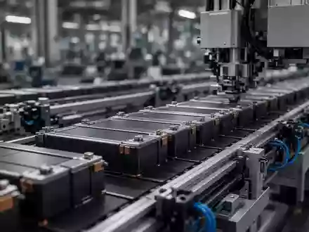 Automatisierte Fertigungsstraße für Lithium-Ionen-Batterien in einer modernen Fabrik. - Foto: über boerse-global.de
