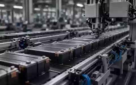 Automatisierte Fertigungsstraße für Lithium-Ionen-Batterien in einer modernen Fabrik. - Foto: über boerse-global.de
