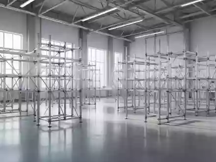 Ein weitläufiges, hochmodernes Robotik-Forschungslabor mit leeren modularen Metallgerüsten in einer hellen, industriellen Halle. - Foto: über boerse-global.de