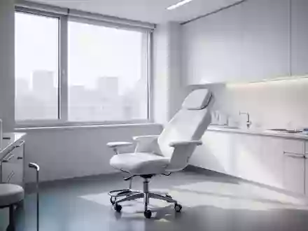 Ein minimalistisch gestalteter, heller Behandlungsraum mit einem leeren ergonomischen Stuhl in einer ruhigen Umgebung. - Foto: über boerse-global.de