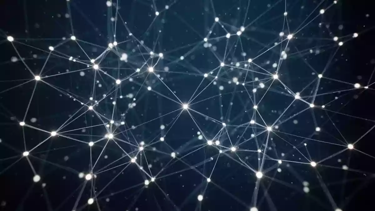 Symbolic image: abstract glowing network Illustration mit AI erstellt.
