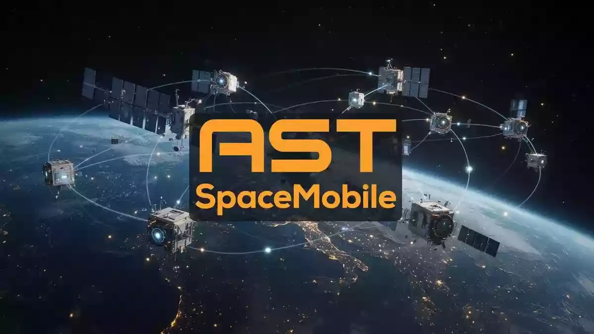 AST SpaceMobile Illustration mit AI erstellt.