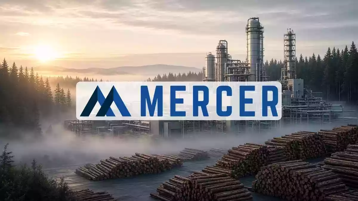 Mercer International Illustration mit AI erstellt.