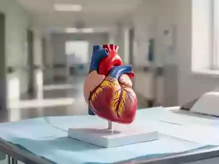 Anatomisches Modell eines menschlichen Herzens auf einem medizinischen Untersuchungstisch in einem hellen Raum. - Foto: über boerse-global.de