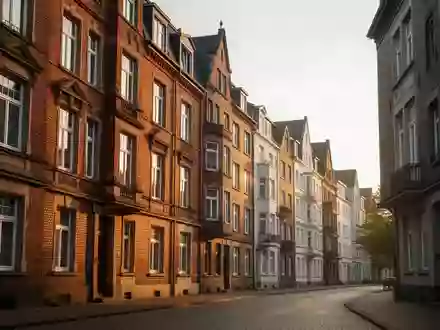 Eine ruhige Wohnstraße in einem Kölner Stadtviertel mit klassischen Wohngebäuden bei natürlichem Tageslicht. - Foto: über boerse-global.de